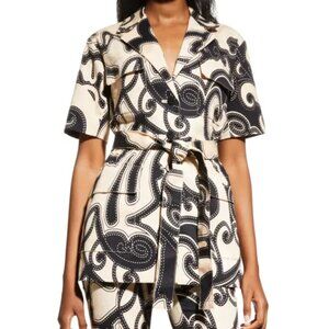 Alexis Black and Cream Patterned Top